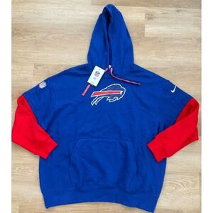 NWT Men's Nike Buffalo Bills 2024 Sideline Club Pullover Hoodie - Large - Blue